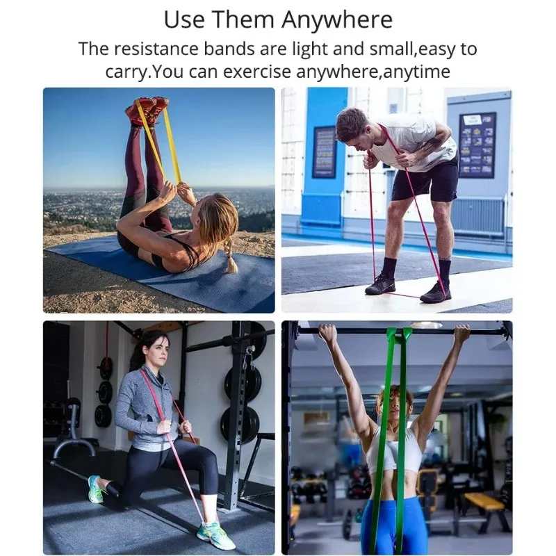 Resistance Bands Exercise Elas - Yoga Fitness Power Yoga ulasan dan harga